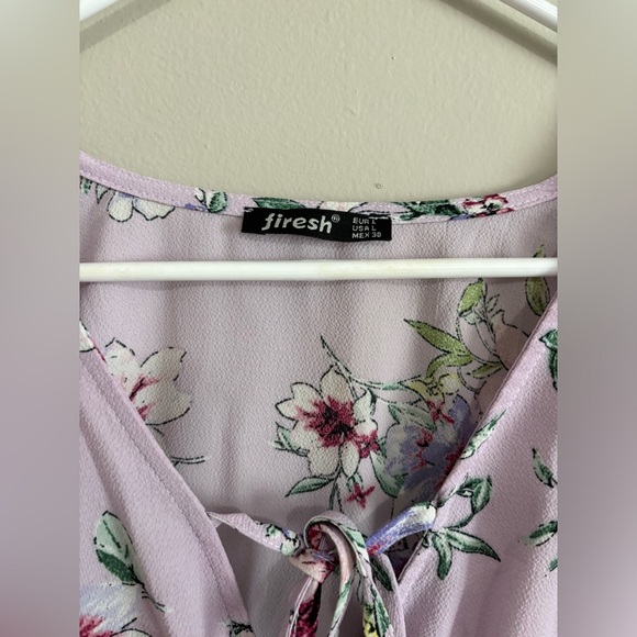 Gently Used Floral Print Peplum Blouse - Size L - Picture 3 of 3